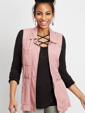 Maurice NEW Plus Size 2x: Women's Dusty Pink Lightweight Vest